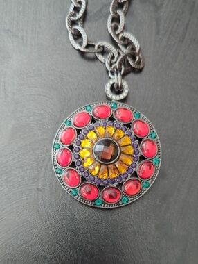 Joan Rivers Huge Pendant and Large Link Chain